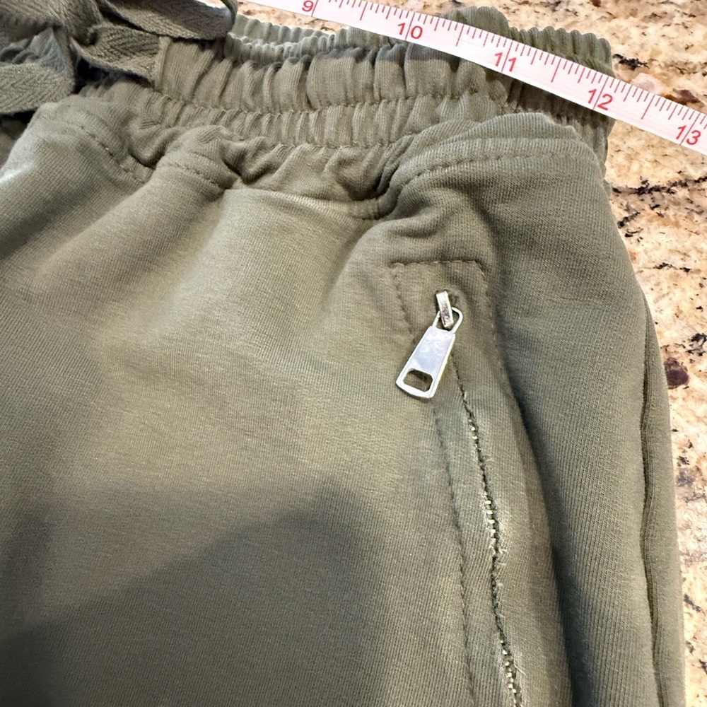 Nostalgia Italian army green joggers zip pockets SZ M - Picture 6 of 10